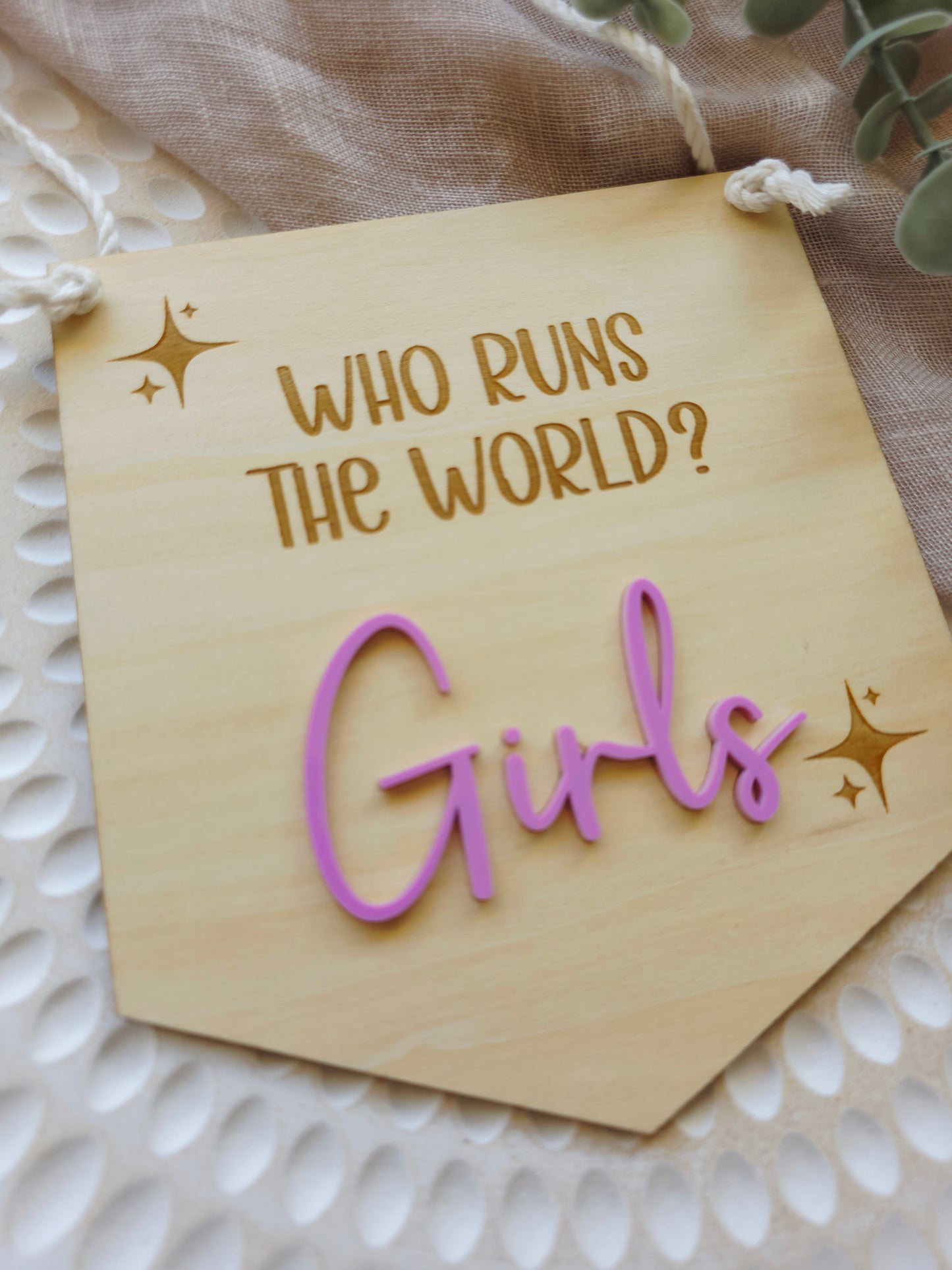 Who Runs The World? Girls! Hanging Pennant