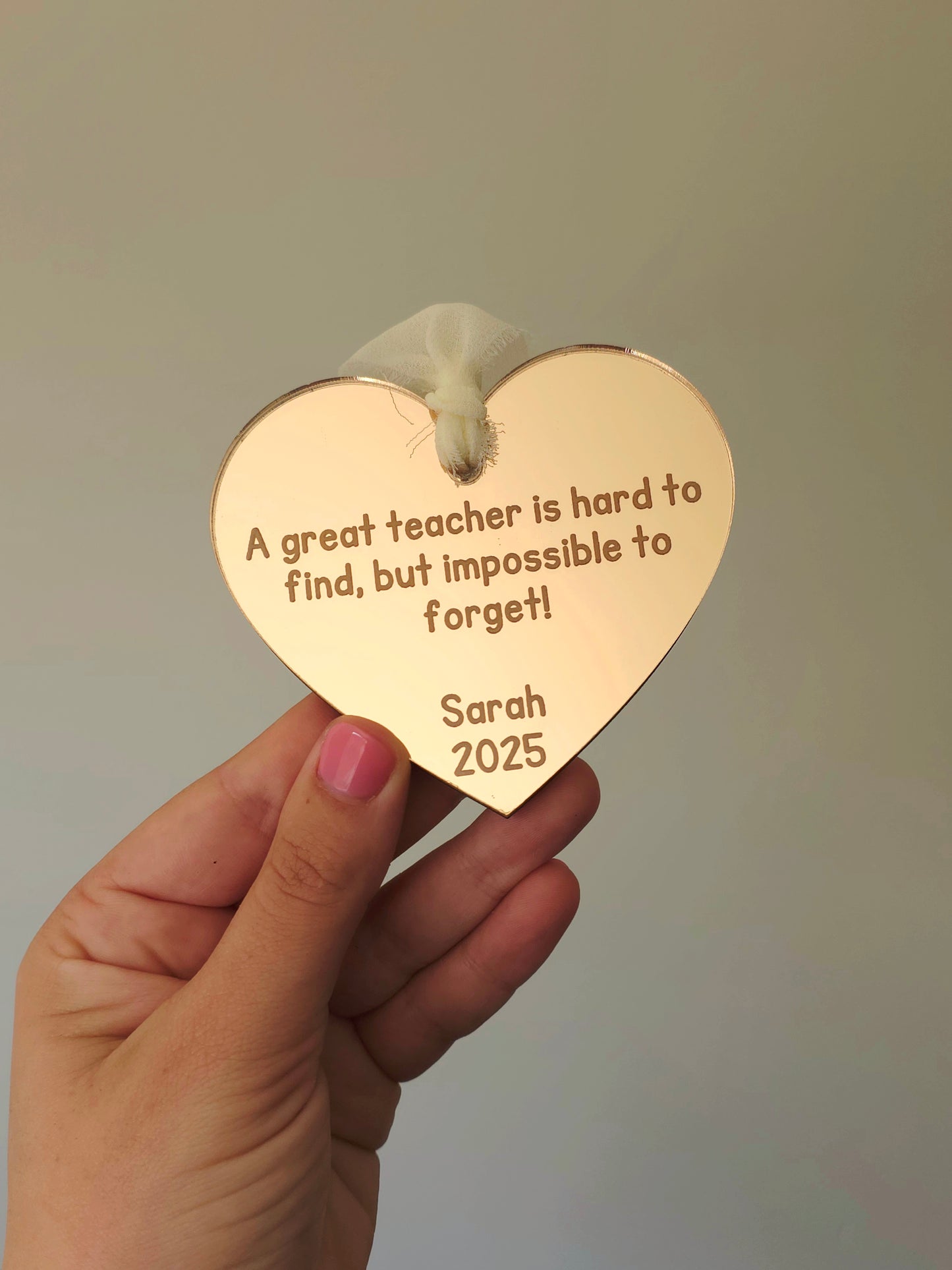 Personalised Mirror Acrylic Teacher Ornament
