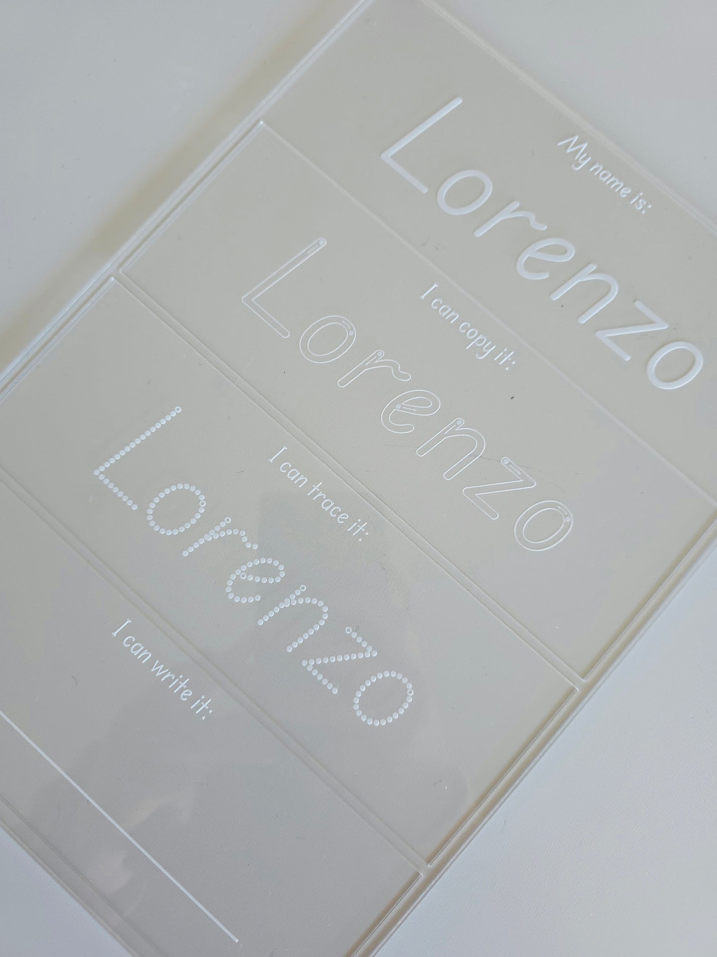 Personalised Acrylic Name Tracing Board - Version 2