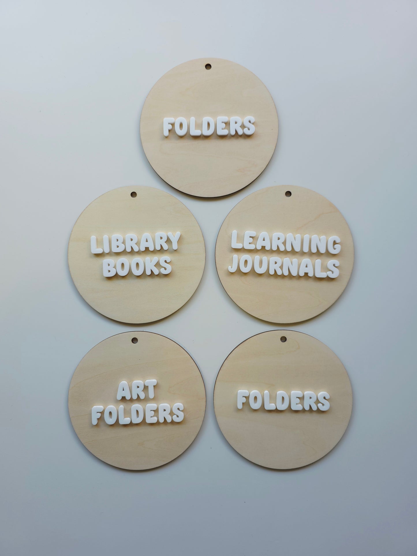 Classroom Storage Circle Labels - Set