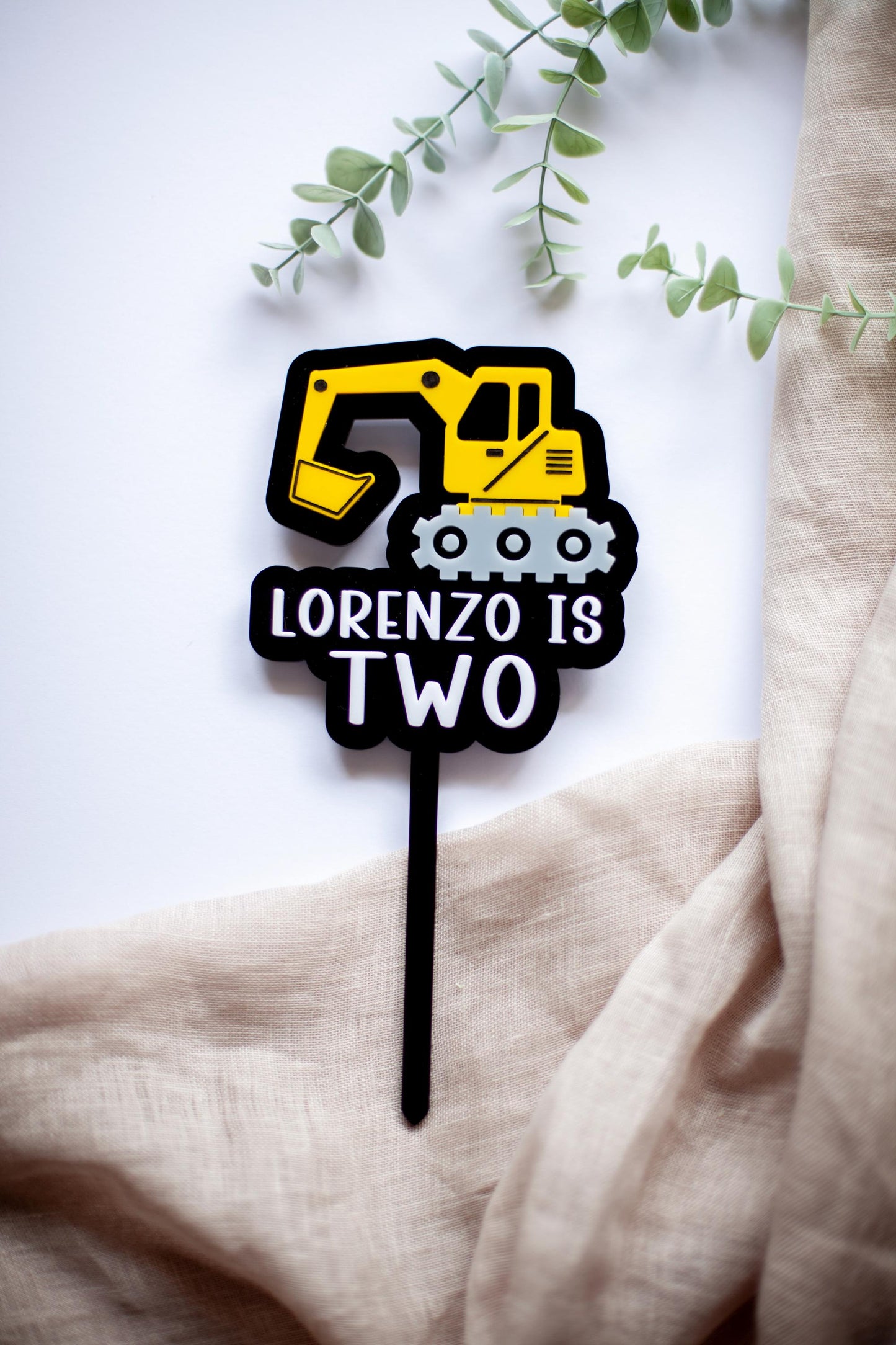 Construction Cake Topper