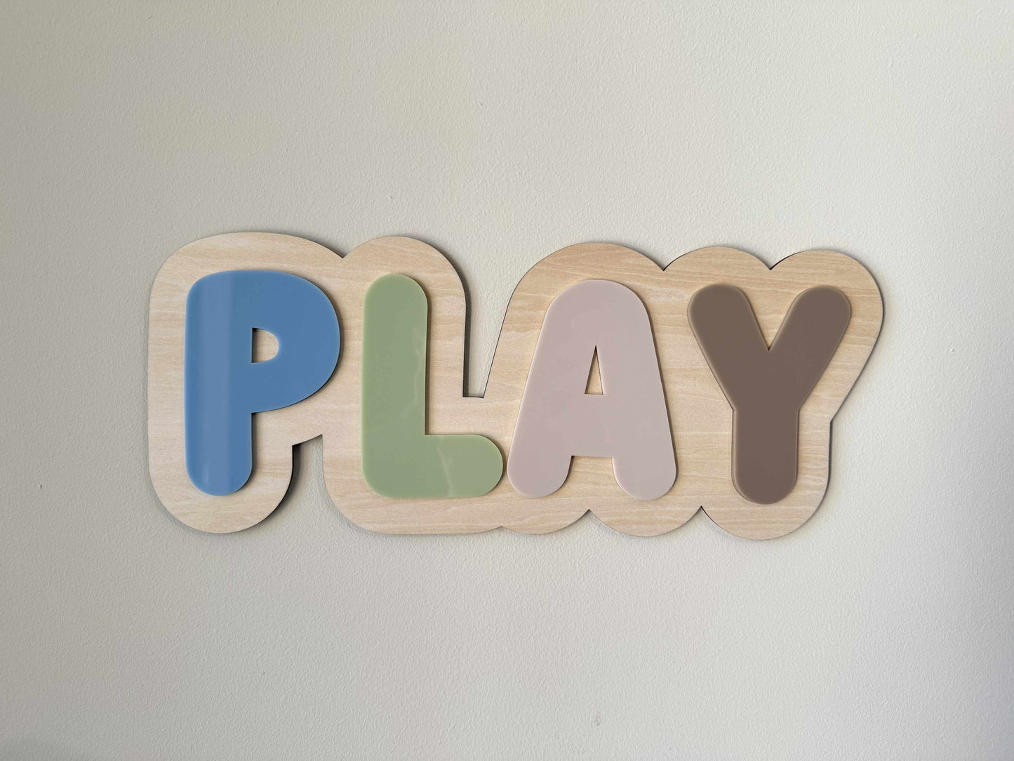 'Play' Wooden and Acrylic BLUE