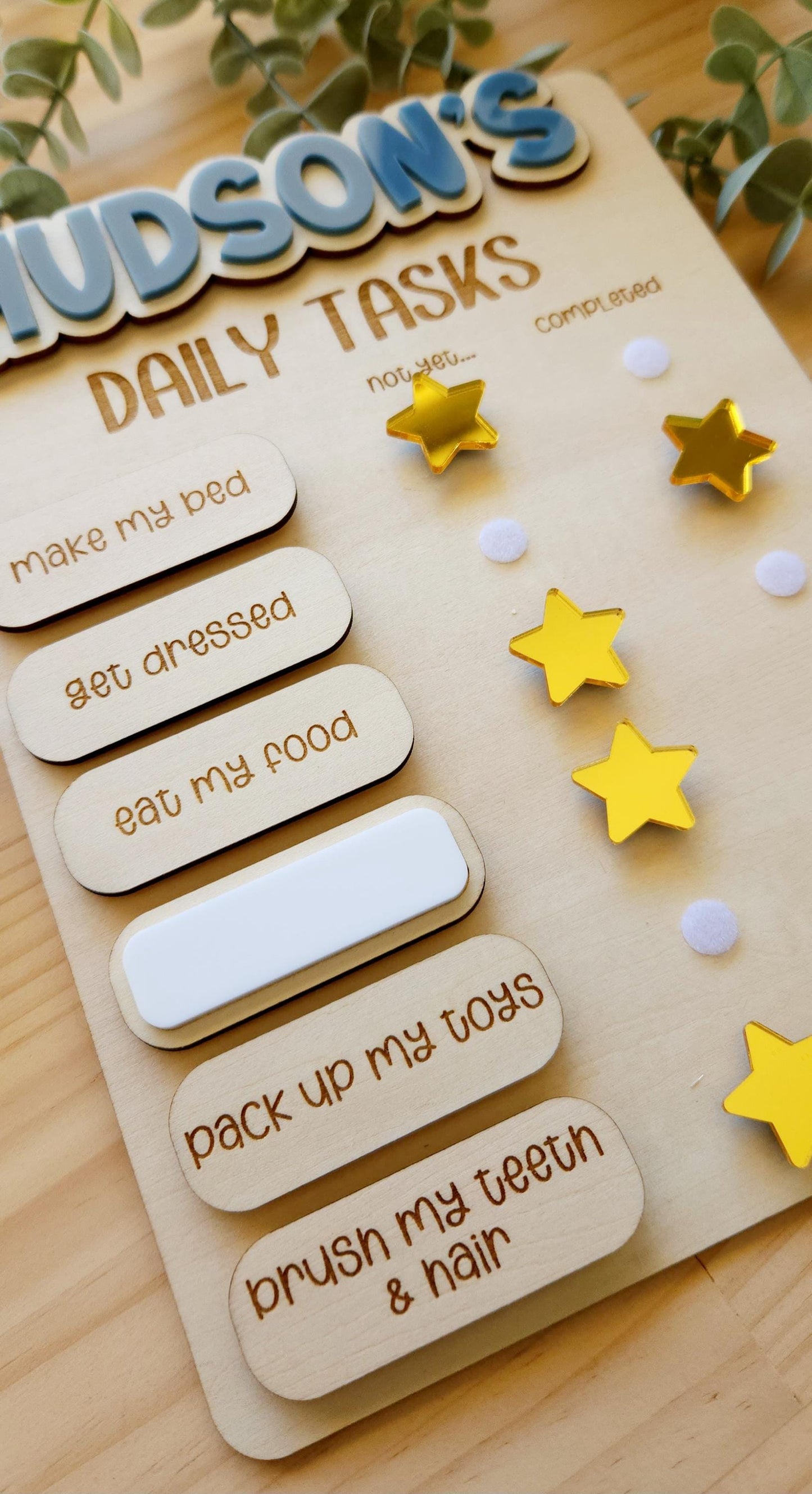 Daily Tasks Gold Star
