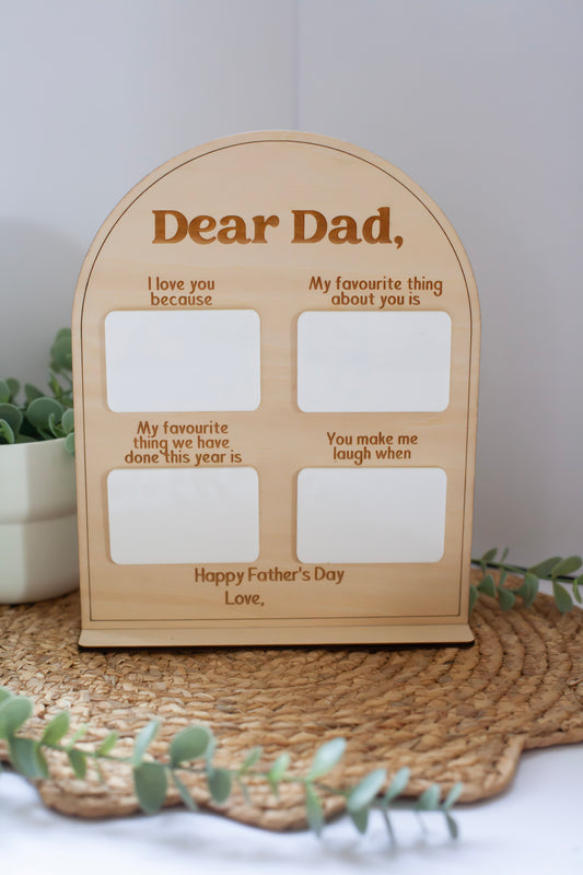 Reasons Why We Love You Stand Personalised Father's Day Gift