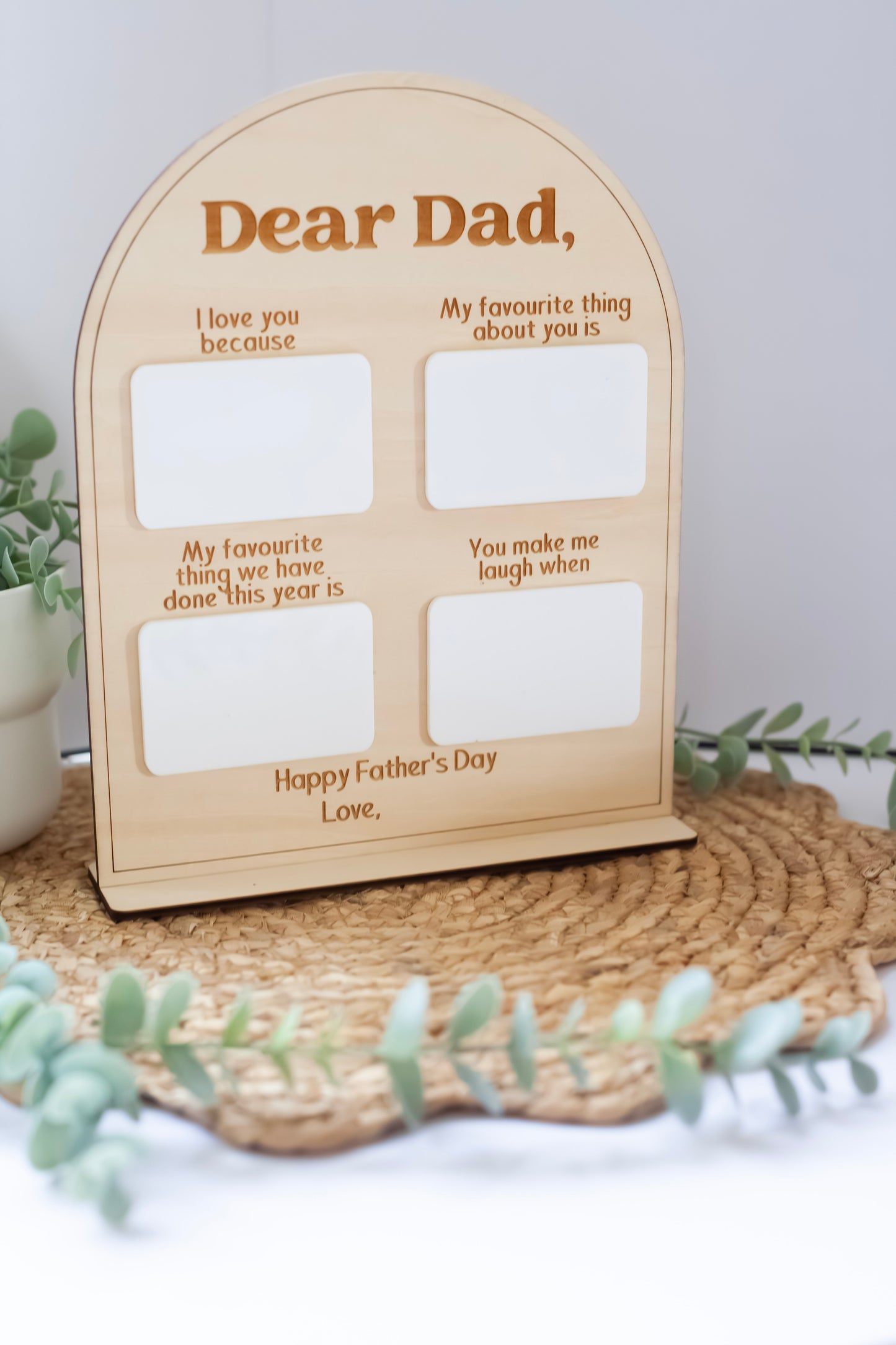 Reasons Why We Love You Stand Personalised Father's Day Gift