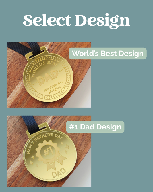 Father's Day Medal - Personalised