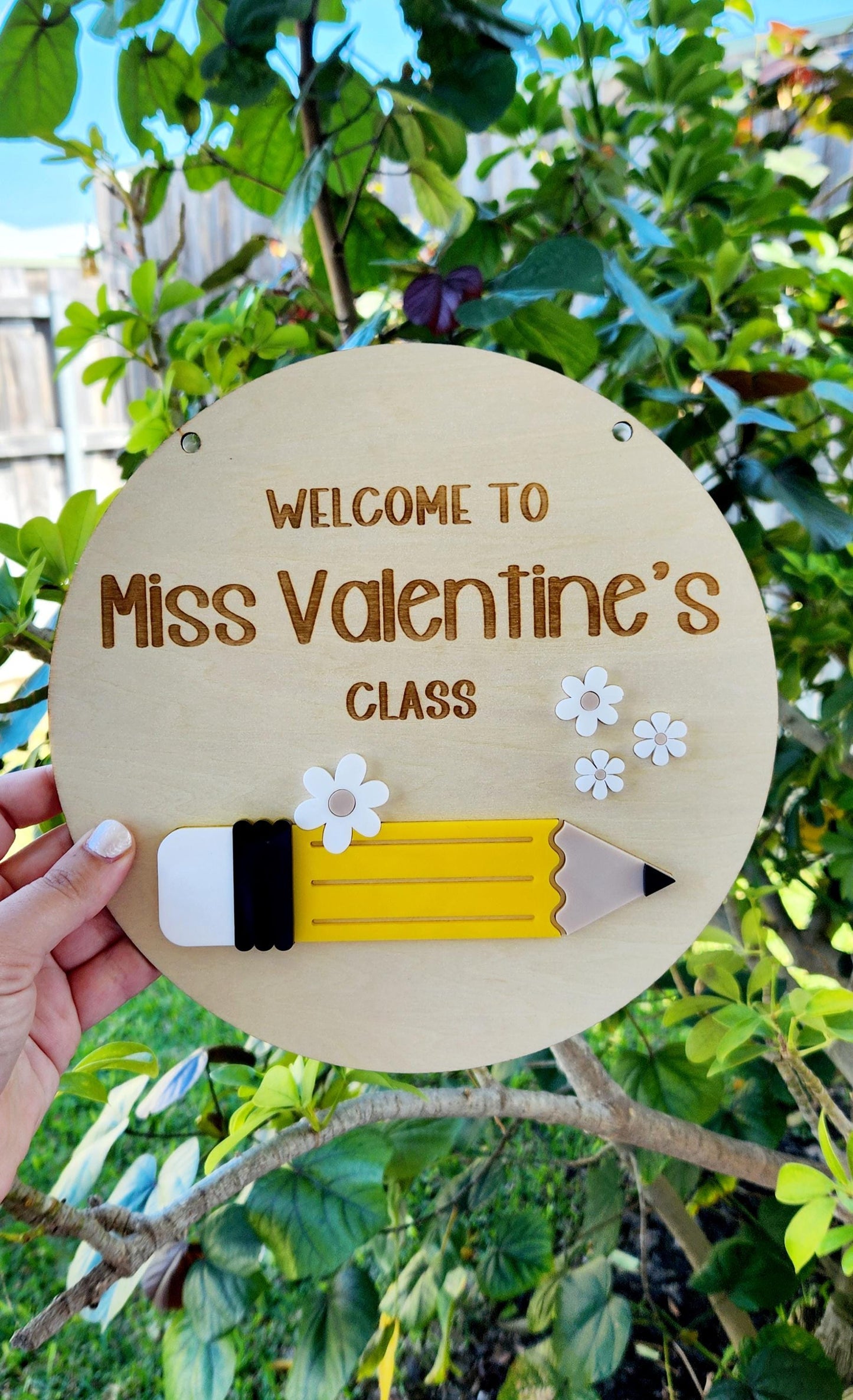 Teacher Name Plaque Pencil