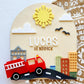 Fire Truck Layered Name Sign