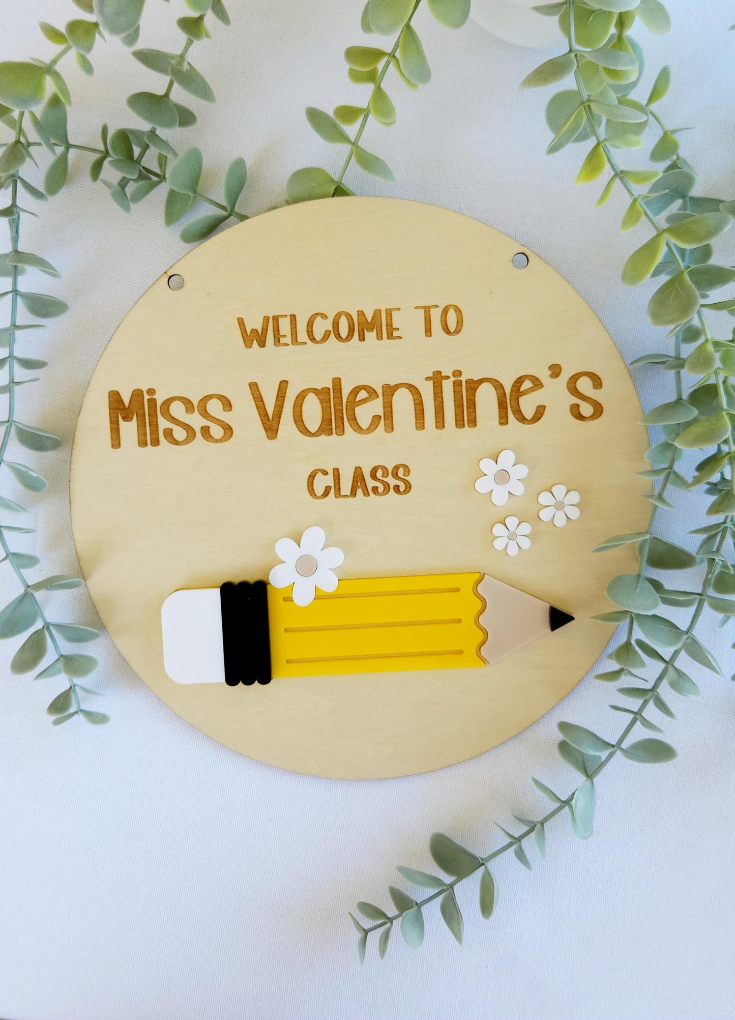 Teacher Name Plaque Pencil