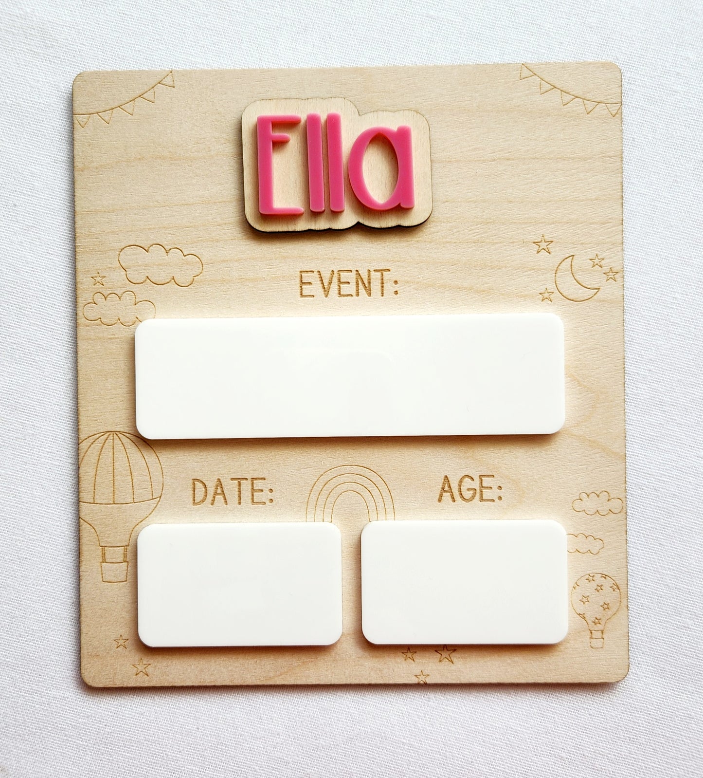 Milestone Board - Hot Air Balloon