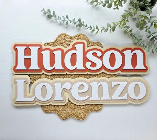 Triple Layer Name Plaque