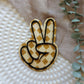 Peace Hand Sign Wood and Acrylic Sign