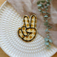 Peace Hand Sign Wood and Acrylic Sign