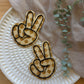 Peace Hand Sign Wood and Acrylic Sign