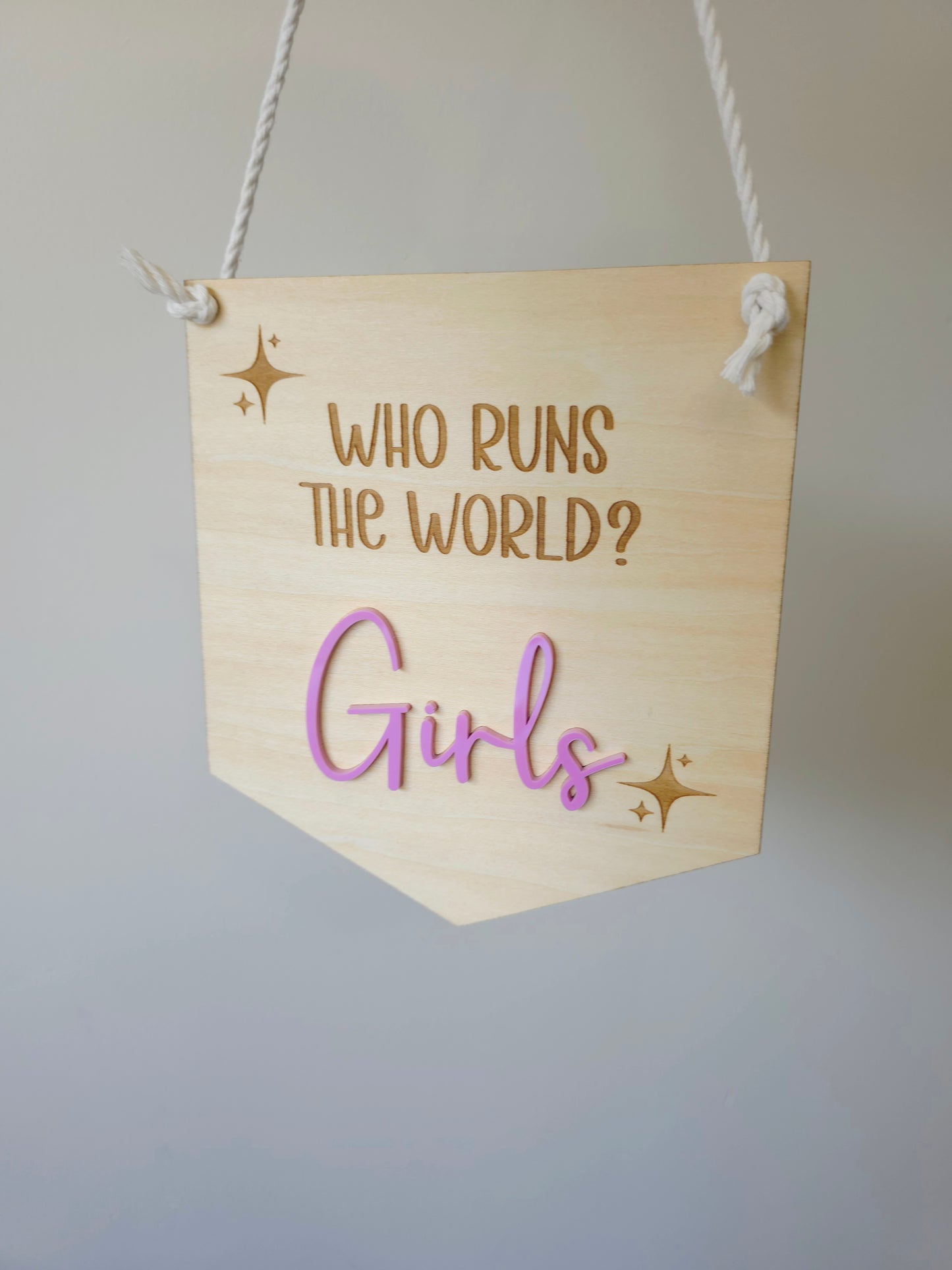 Who Runs The World? Girls! Hanging Pennant