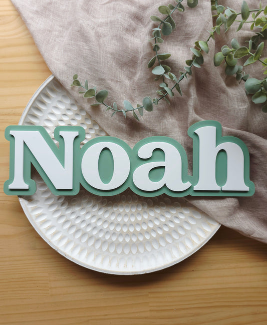 Double Layer Name Plaque