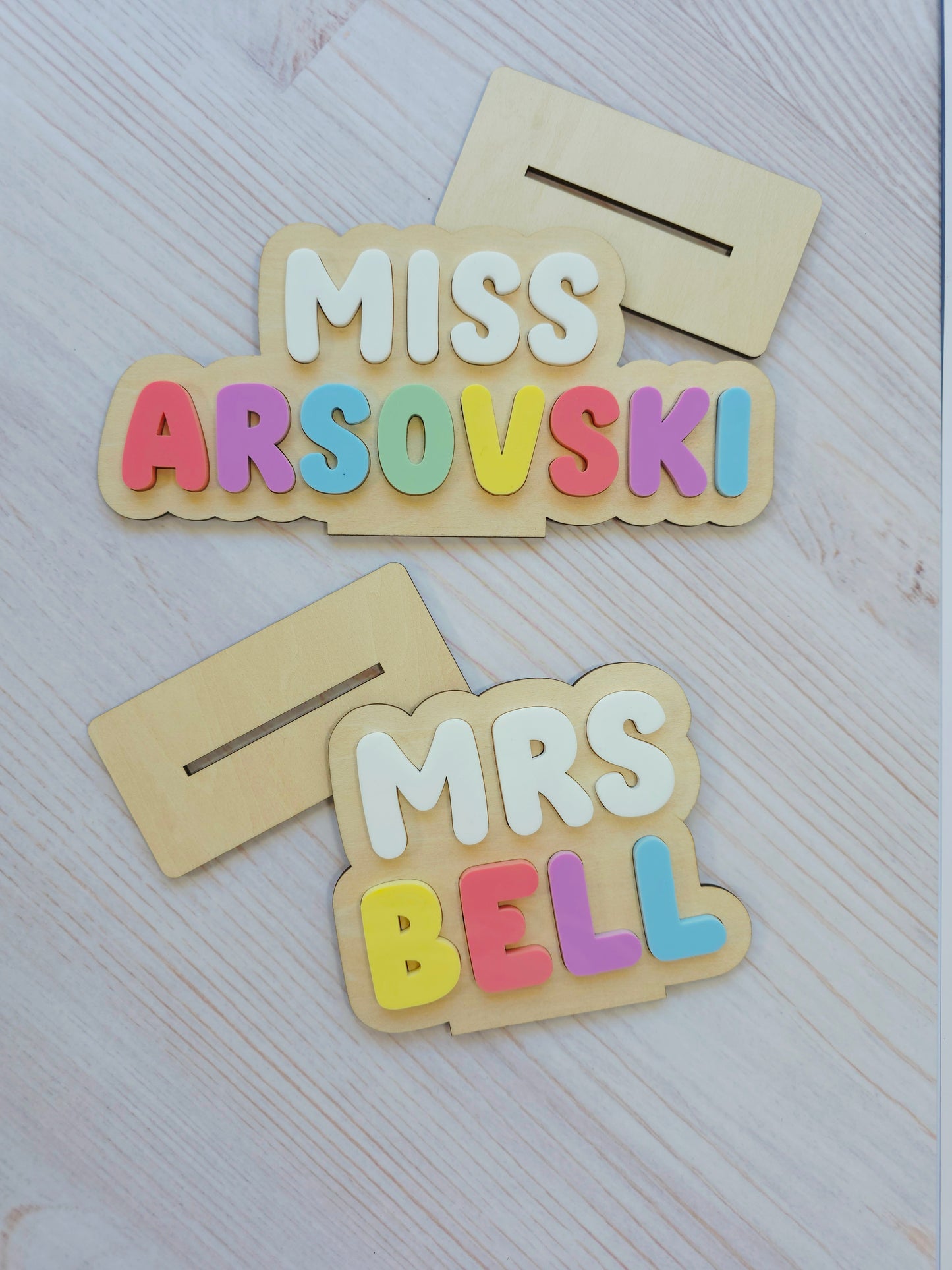 Personalised Teacher Name Desk Stand