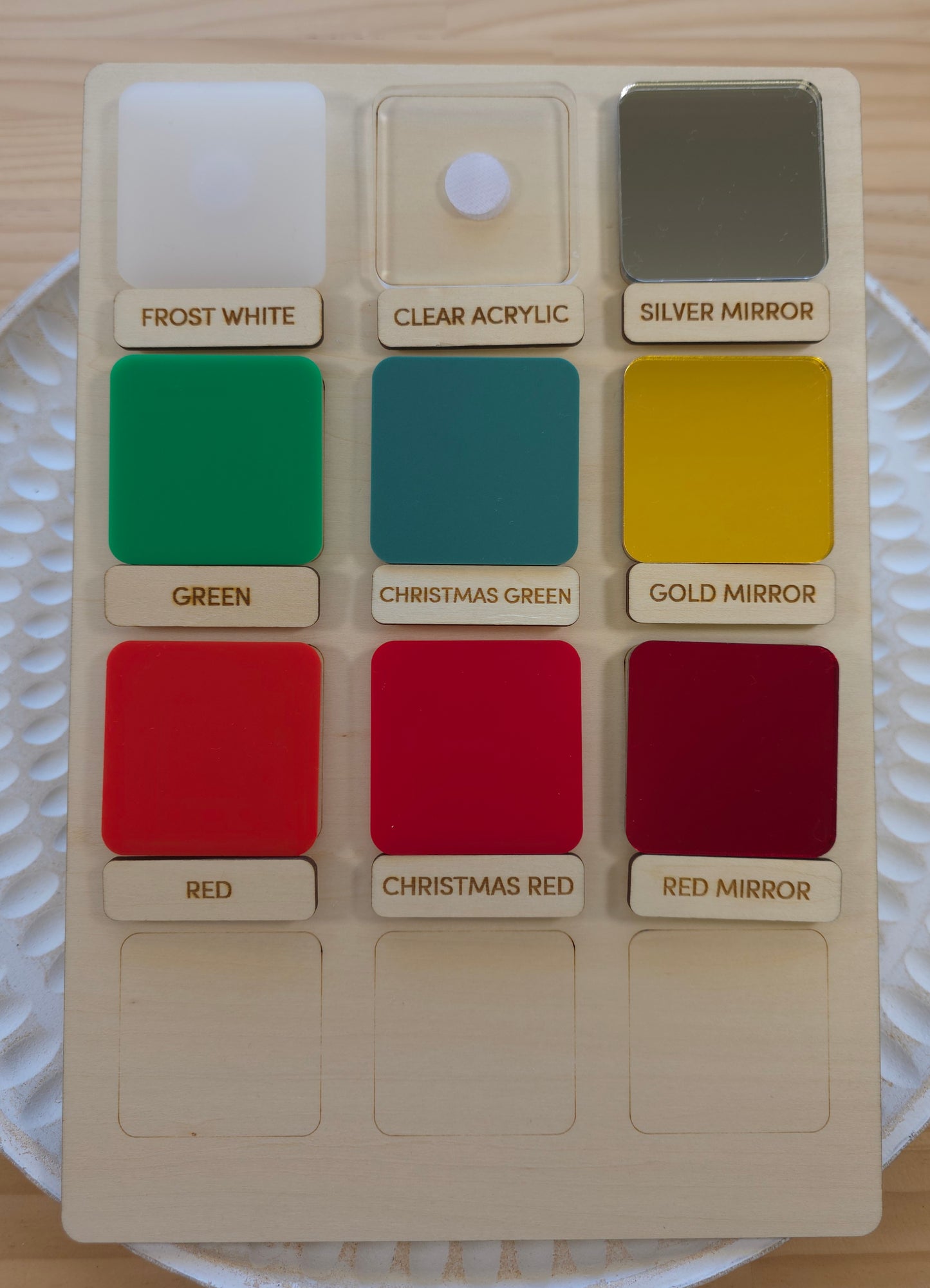 Triple Layered Wood and Acrylic Ornament Gift Tag