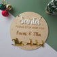 Personalised Santa Sleigh & Reindeer Sign