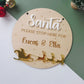 Personalised Santa Sleigh & Reindeer Sign