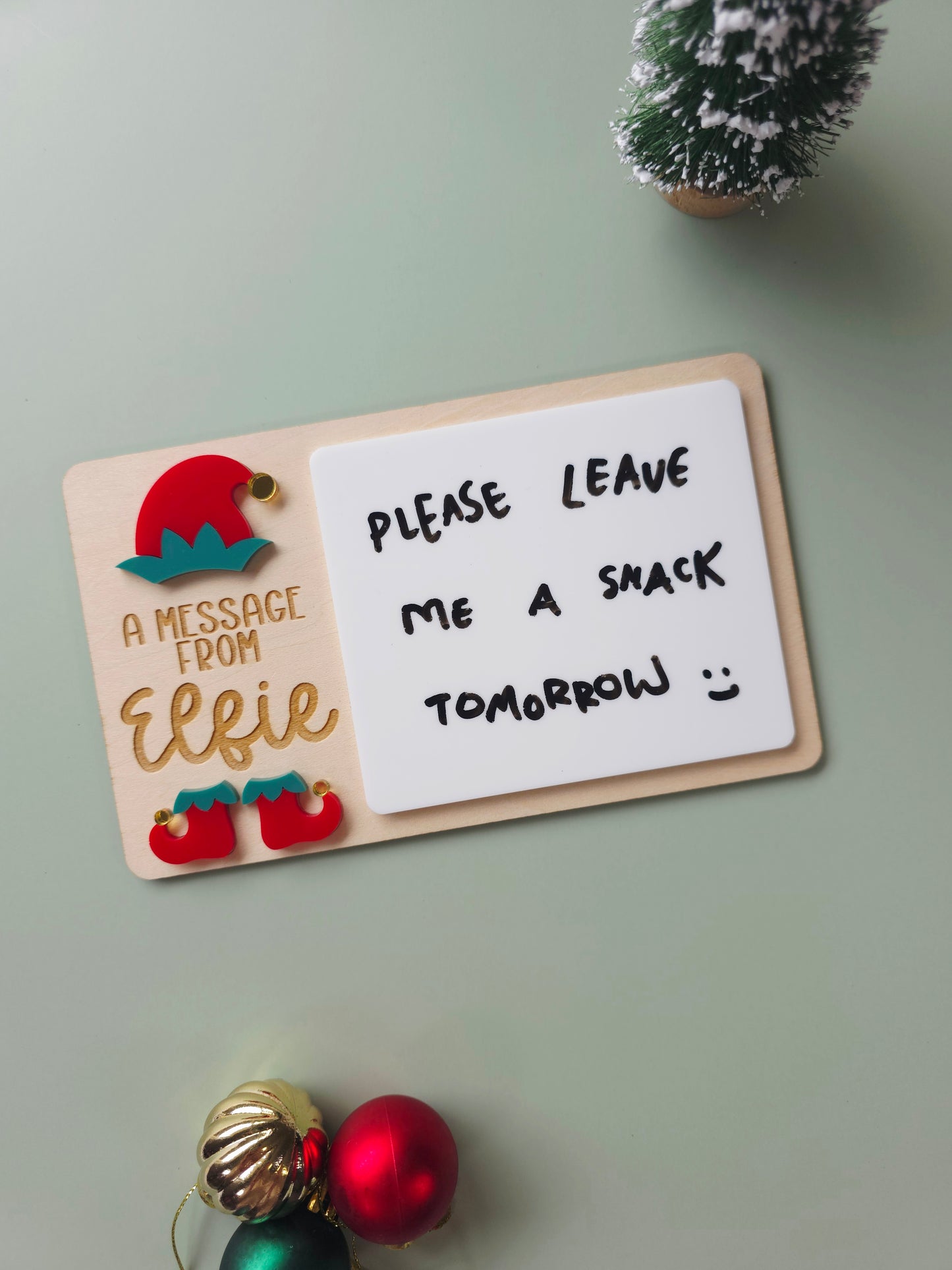 Personalised A Message From Your Elf Board