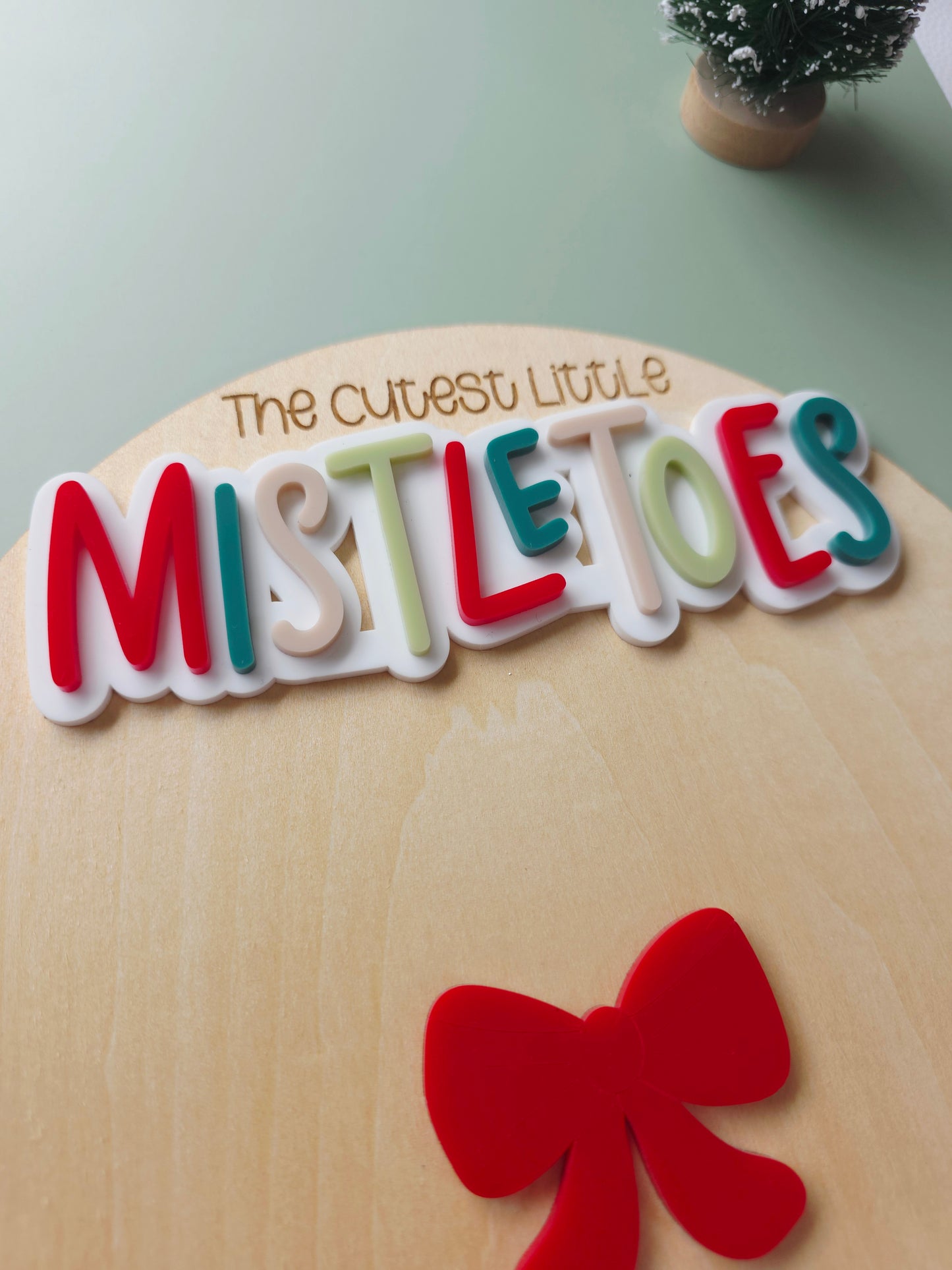 Mistletoes Footprint Board Personalised