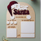 Dear Santa Dry Erase Board Block Lettering