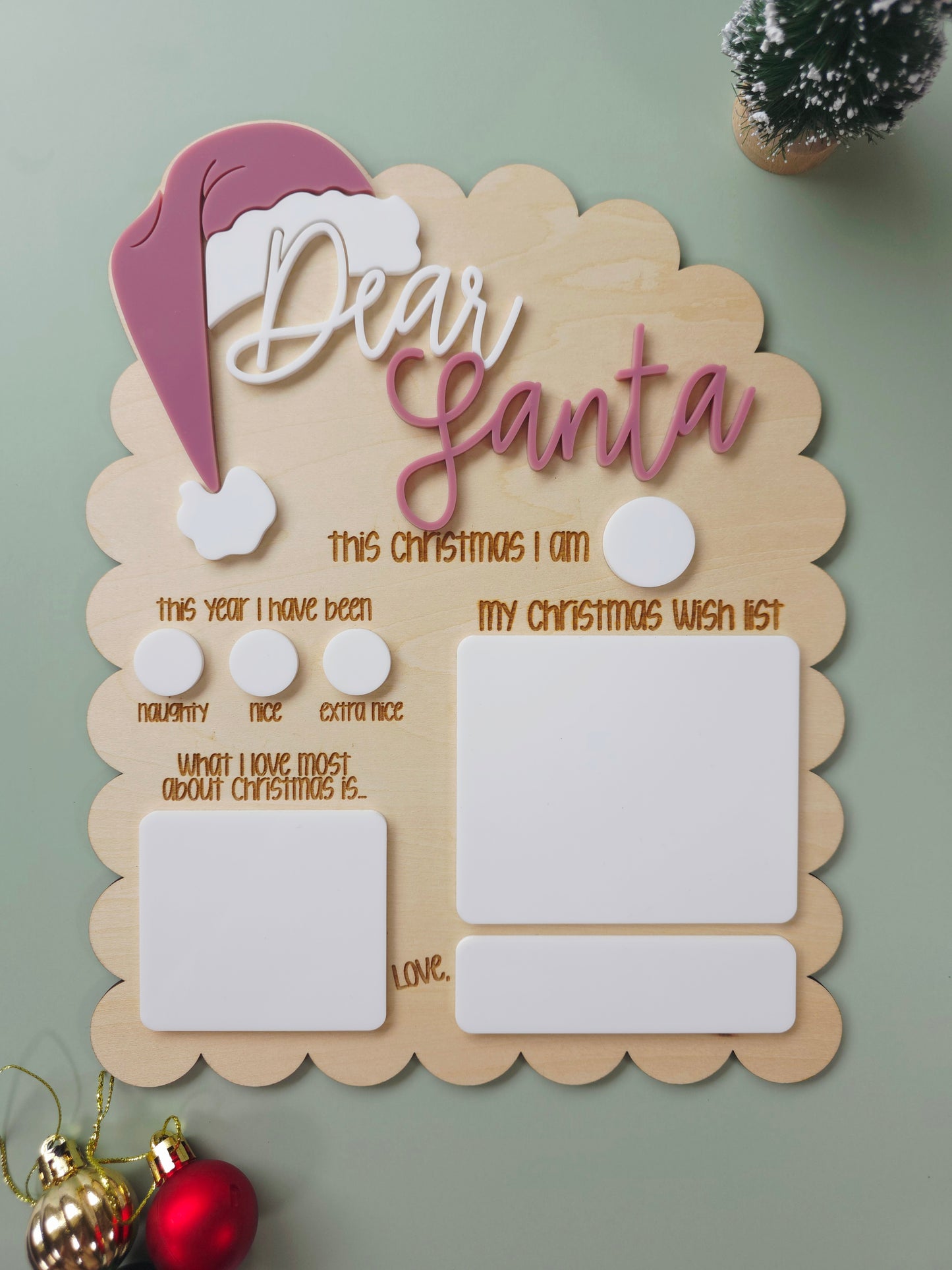 Dear Santa Dry Erase Board Script Font
