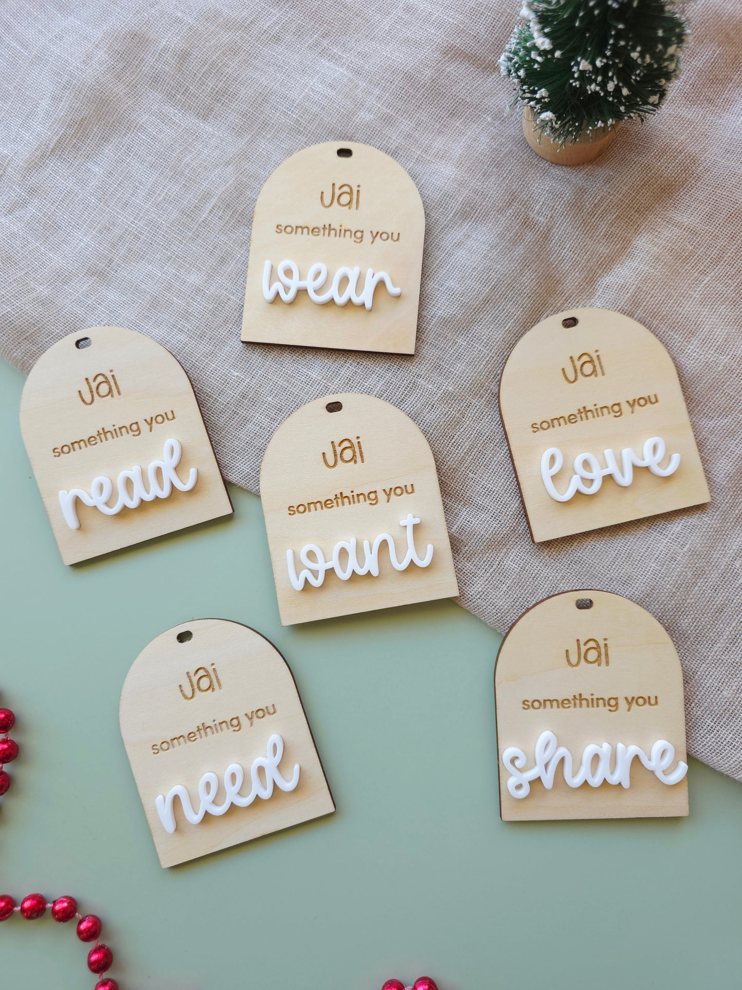 Thoughtful Christmas Gift Tags Personalised (SET OF 7)