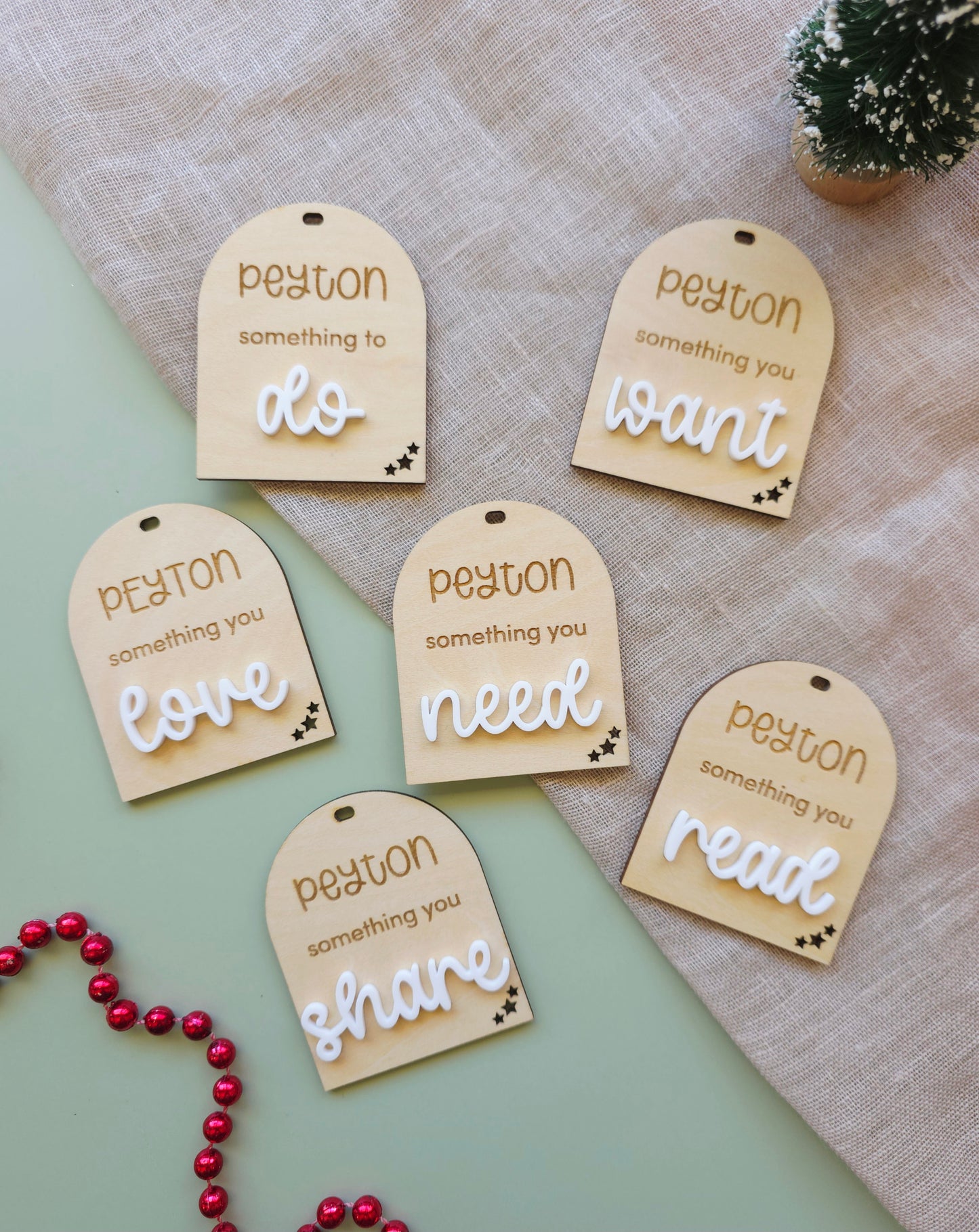 Thoughtful Christmas Gift Tags Personalised (SET OF 7)