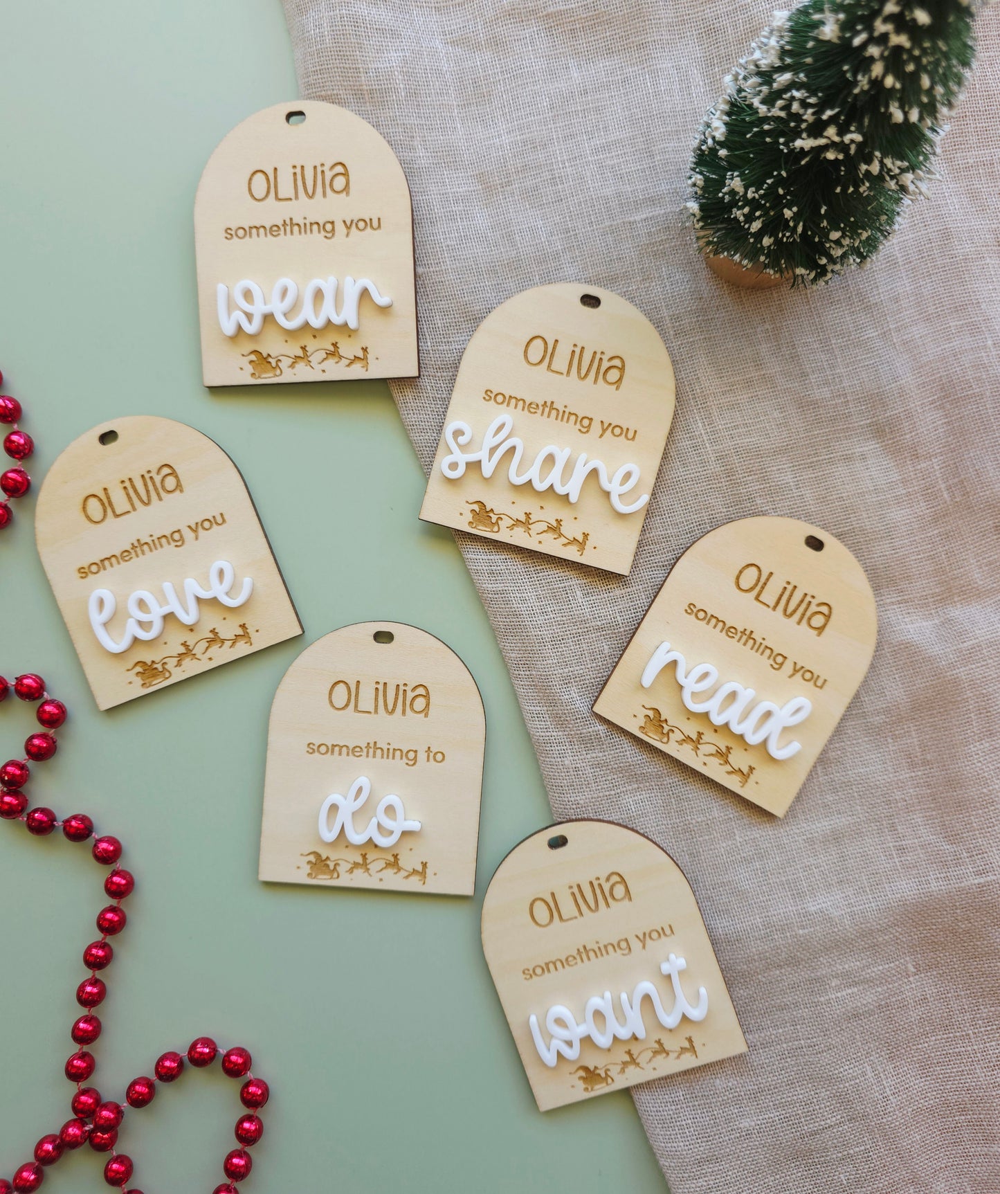 Thoughtful Christmas Gift Tags Personalised (SET OF 7)