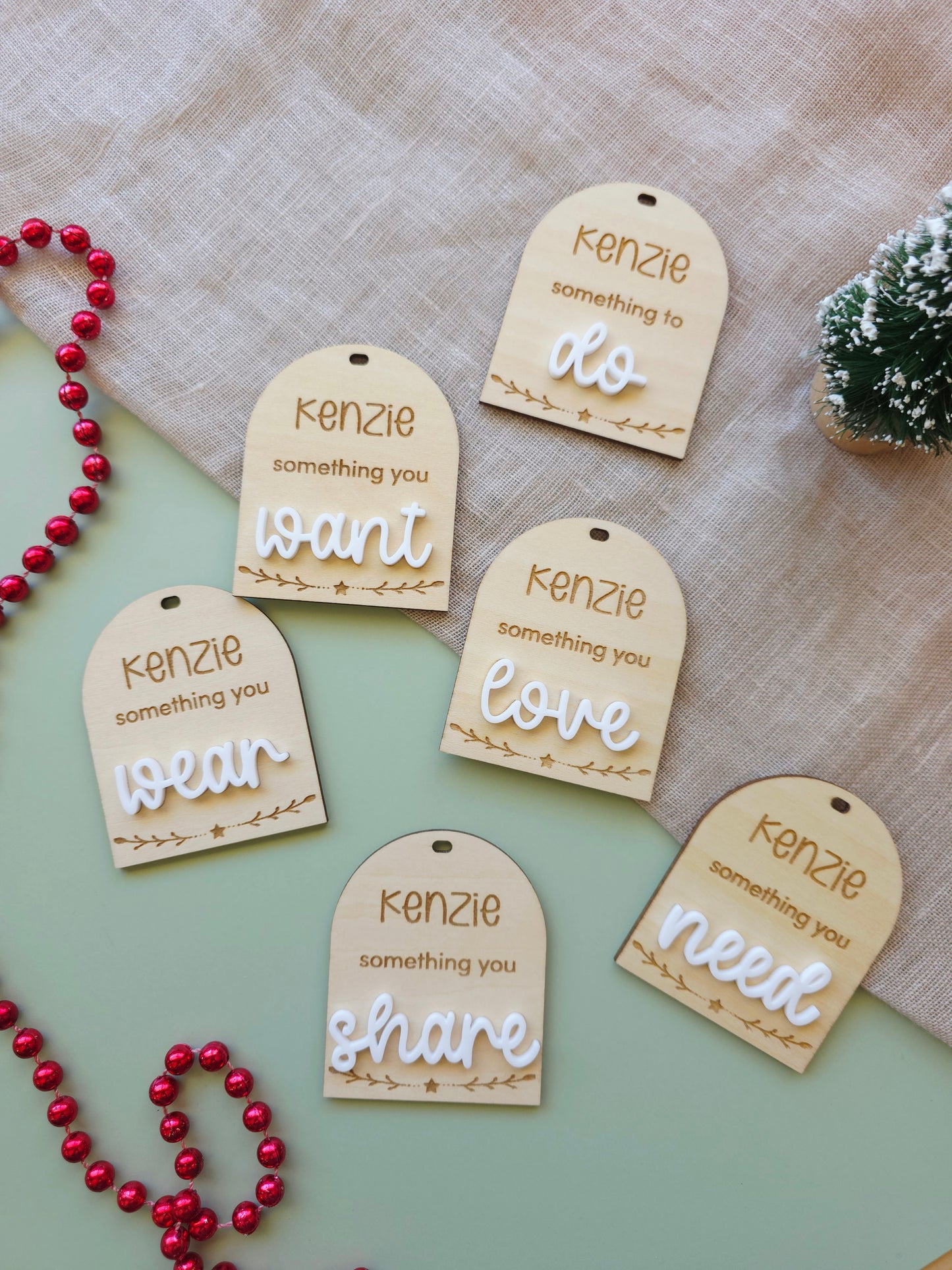 Thoughtful Christmas Gift Tags Personalised (SET OF 7)