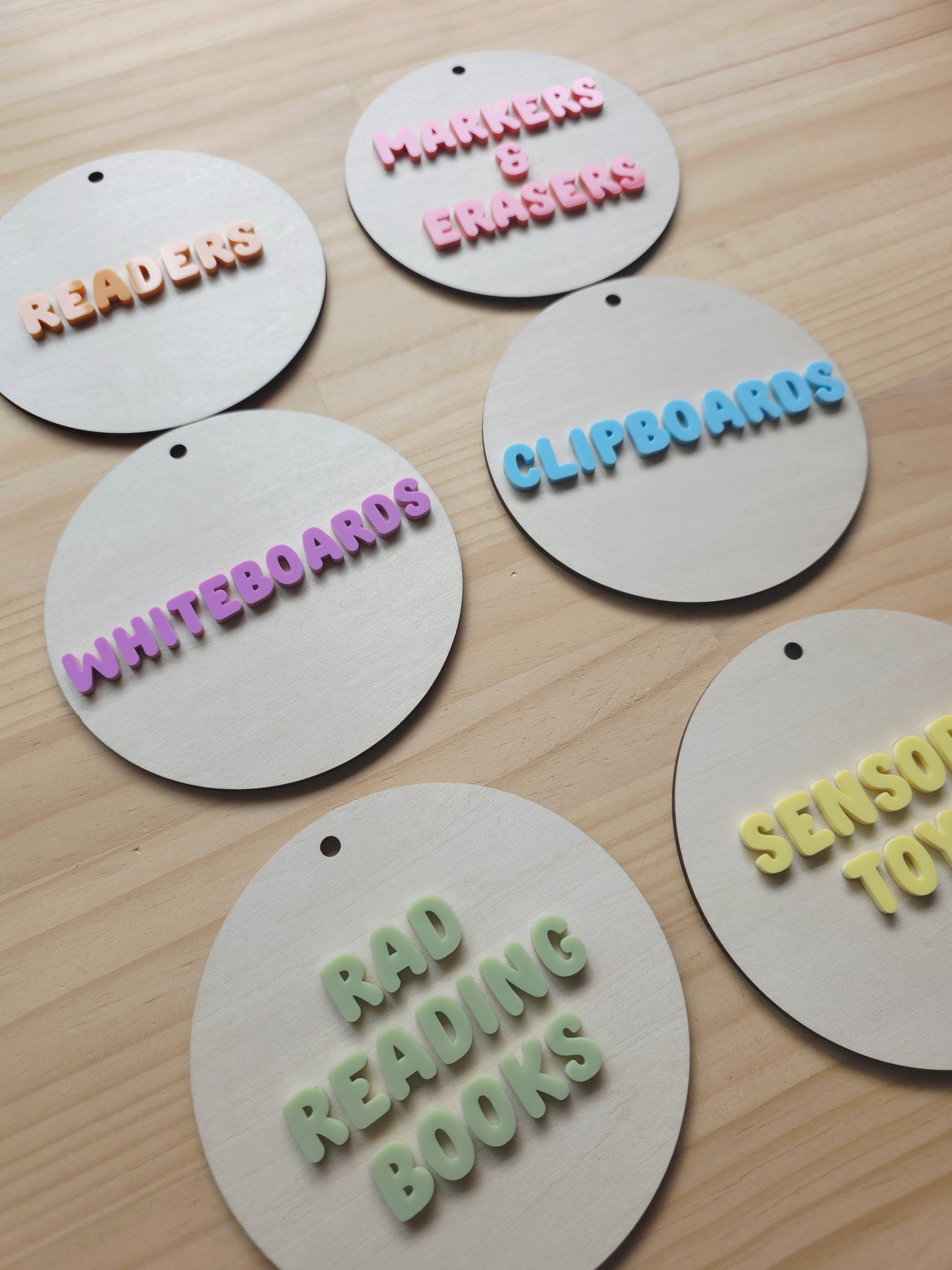 Customised Classroom Circle Labels