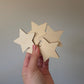 5 Wooden Stars Wall Decor