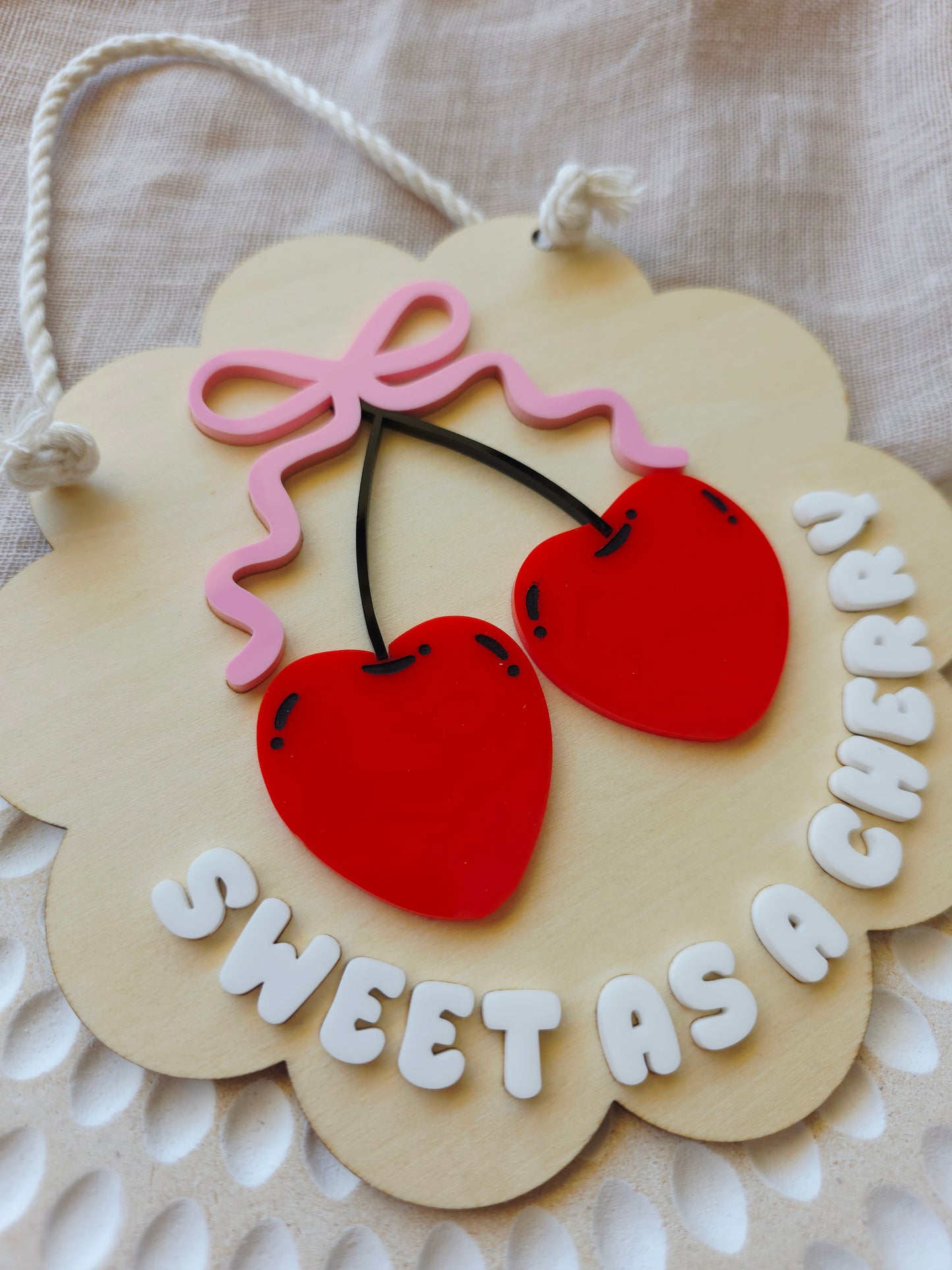 Sweet As A Cherry Hanging Banner