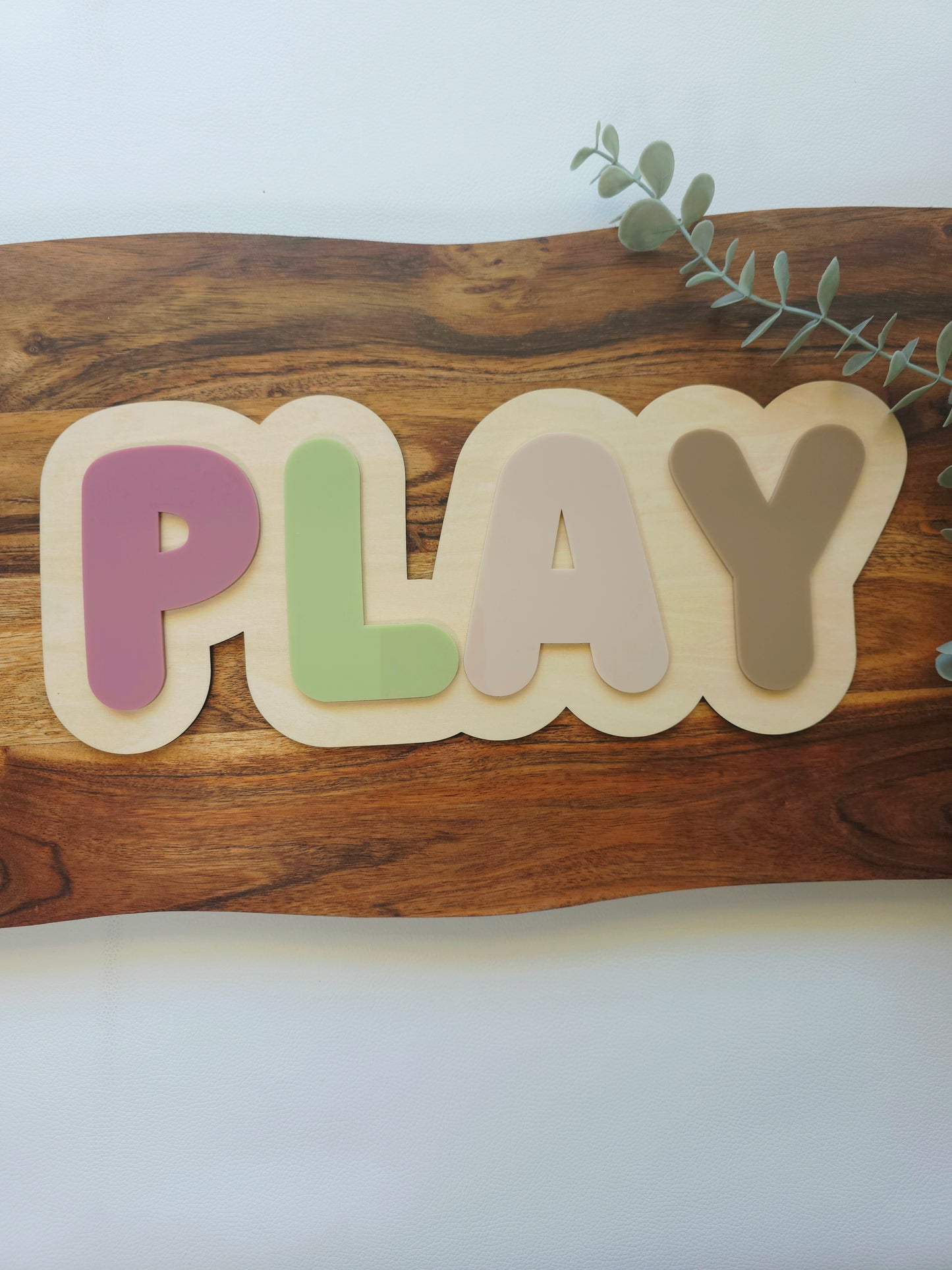 'Play' Wooden and Acrylic PURPLE