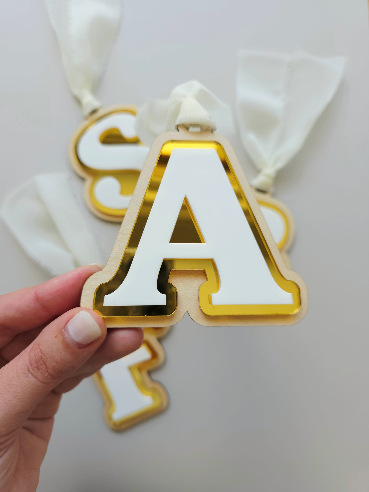 Triple Layered Wood and Acrylic Ornament Gift Tag