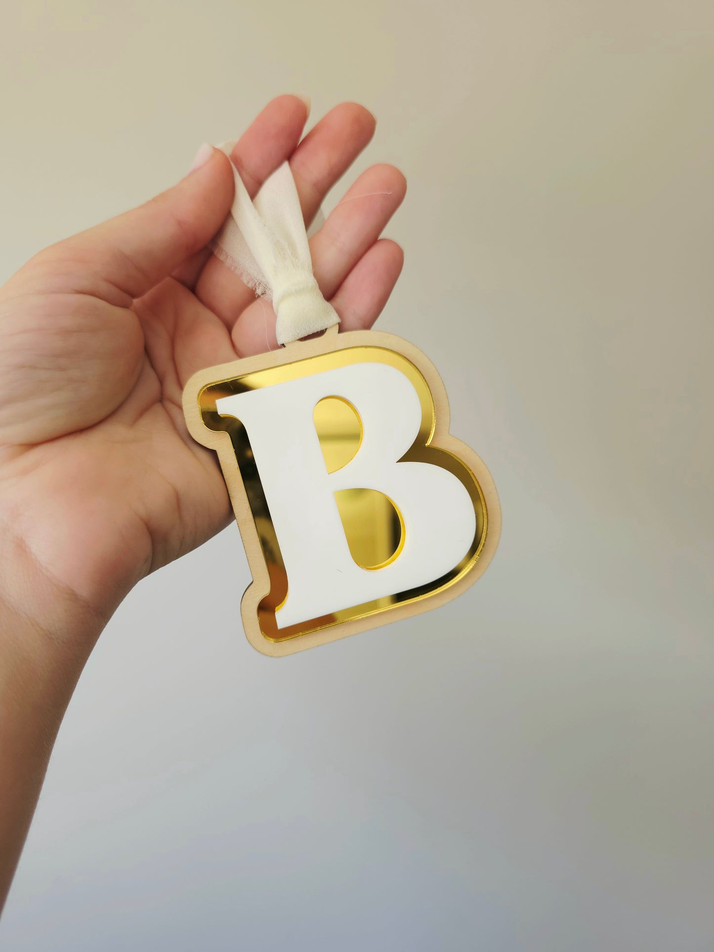 Triple Layered Wood and Acrylic Ornament Gift Tag