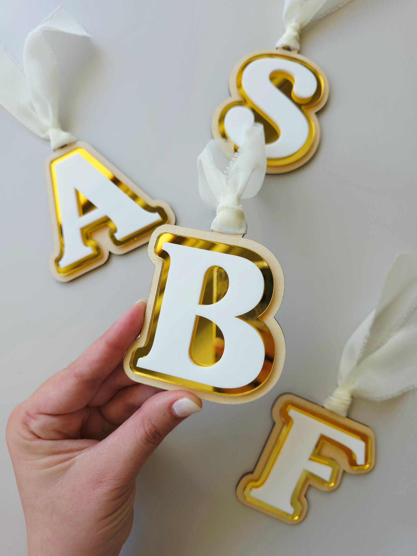 Triple Layered Wood and Acrylic Ornament Gift Tag