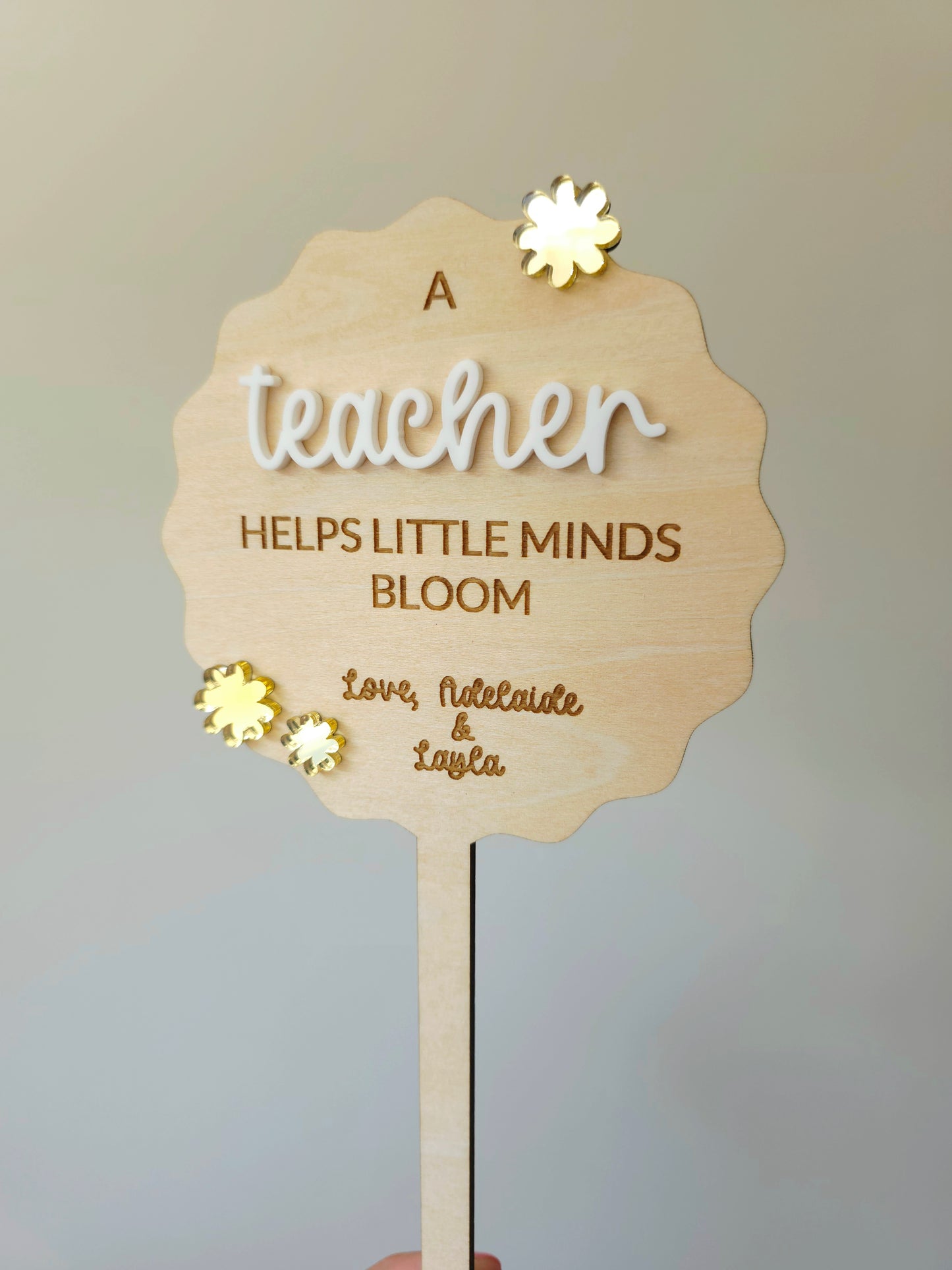 Personalised Plant Stake - Teacher Gift