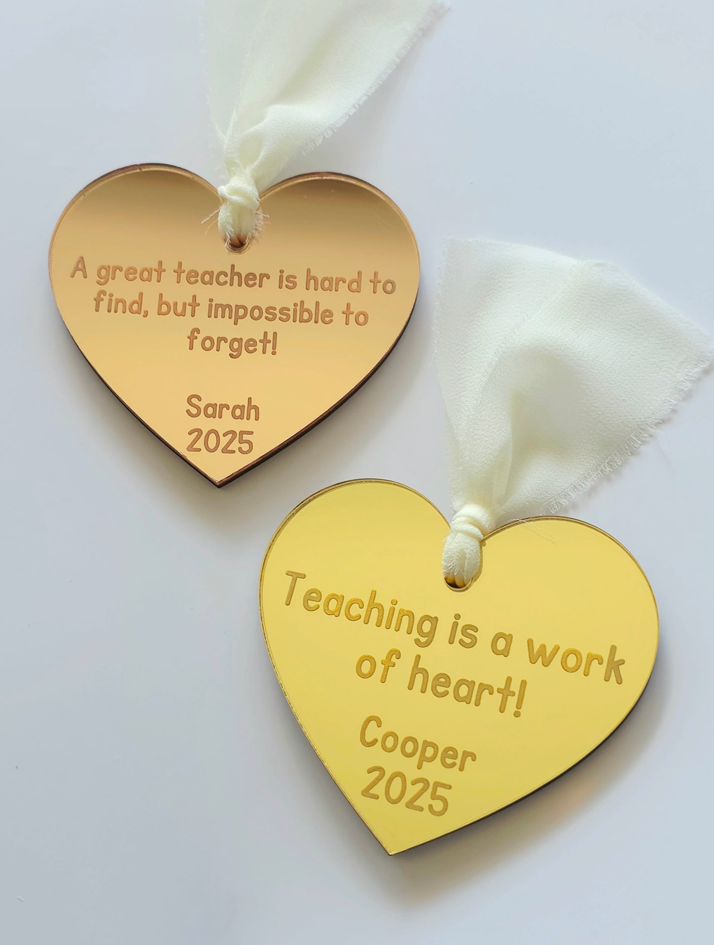 Personalised Mirror Acrylic Teacher Ornament