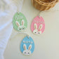 Easter Bunny Egg Basket Tag - Personalised
