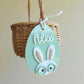 Easter Bunny Egg Basket Tag - Personalised