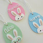 Easter Bunny Egg Basket Tag - Personalised