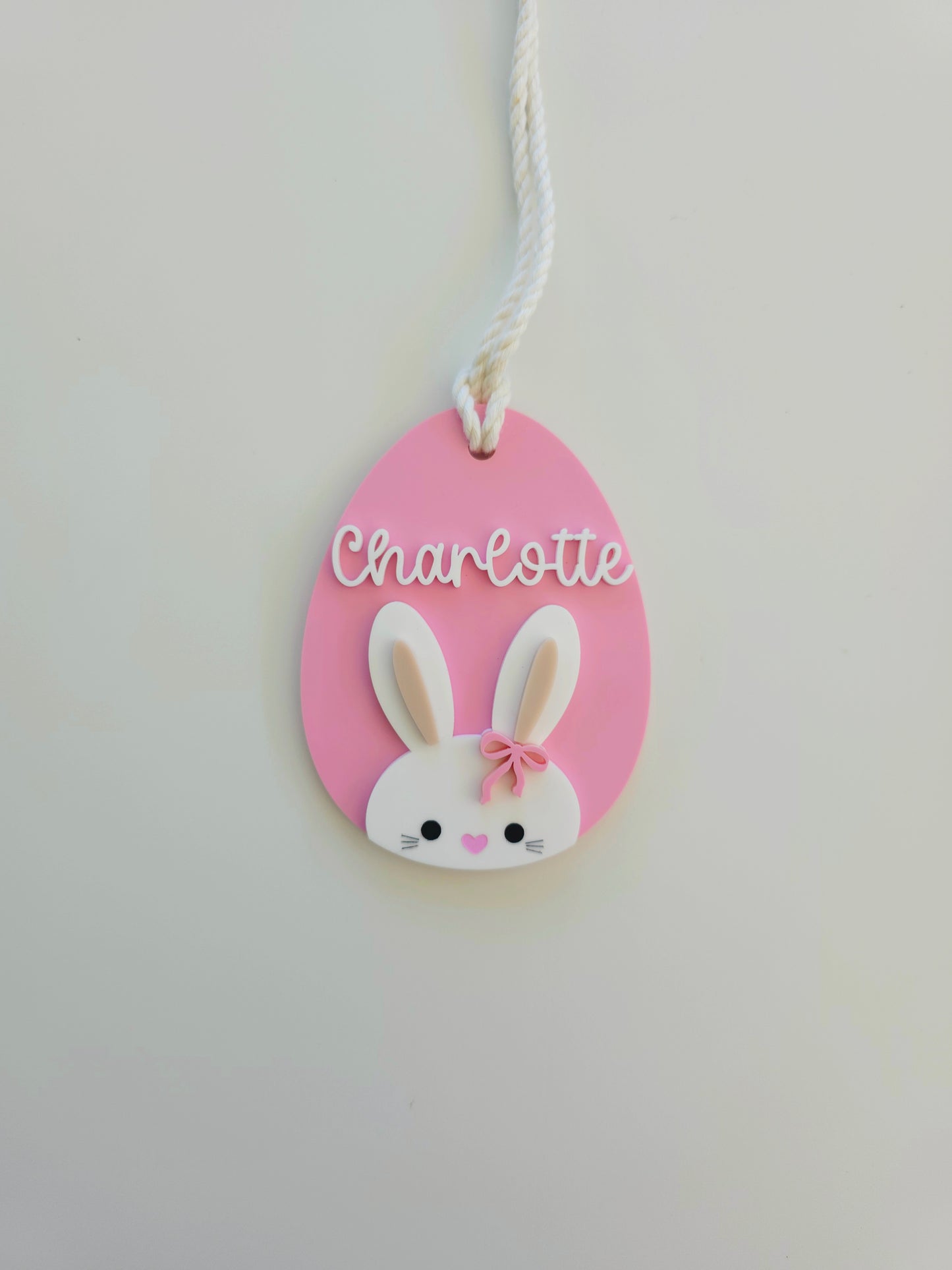 Easter Bunny Egg Basket Tag - Personalised