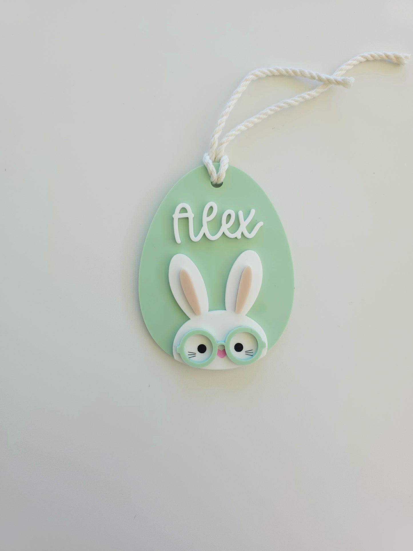 Easter Bunny Egg Basket Tag - Personalised