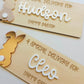 Easter Crate Plaque - Personalised with Acrylic Bunny