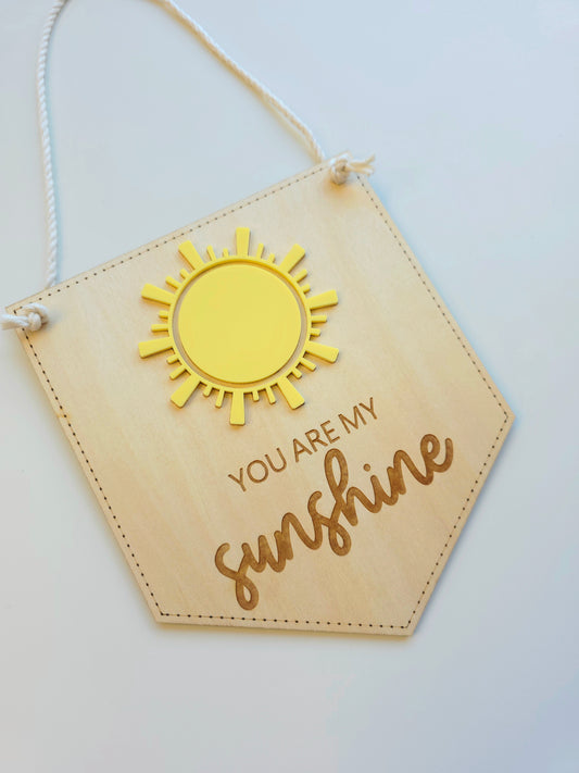 You Are My Sunshine Pennant Hanging Banner