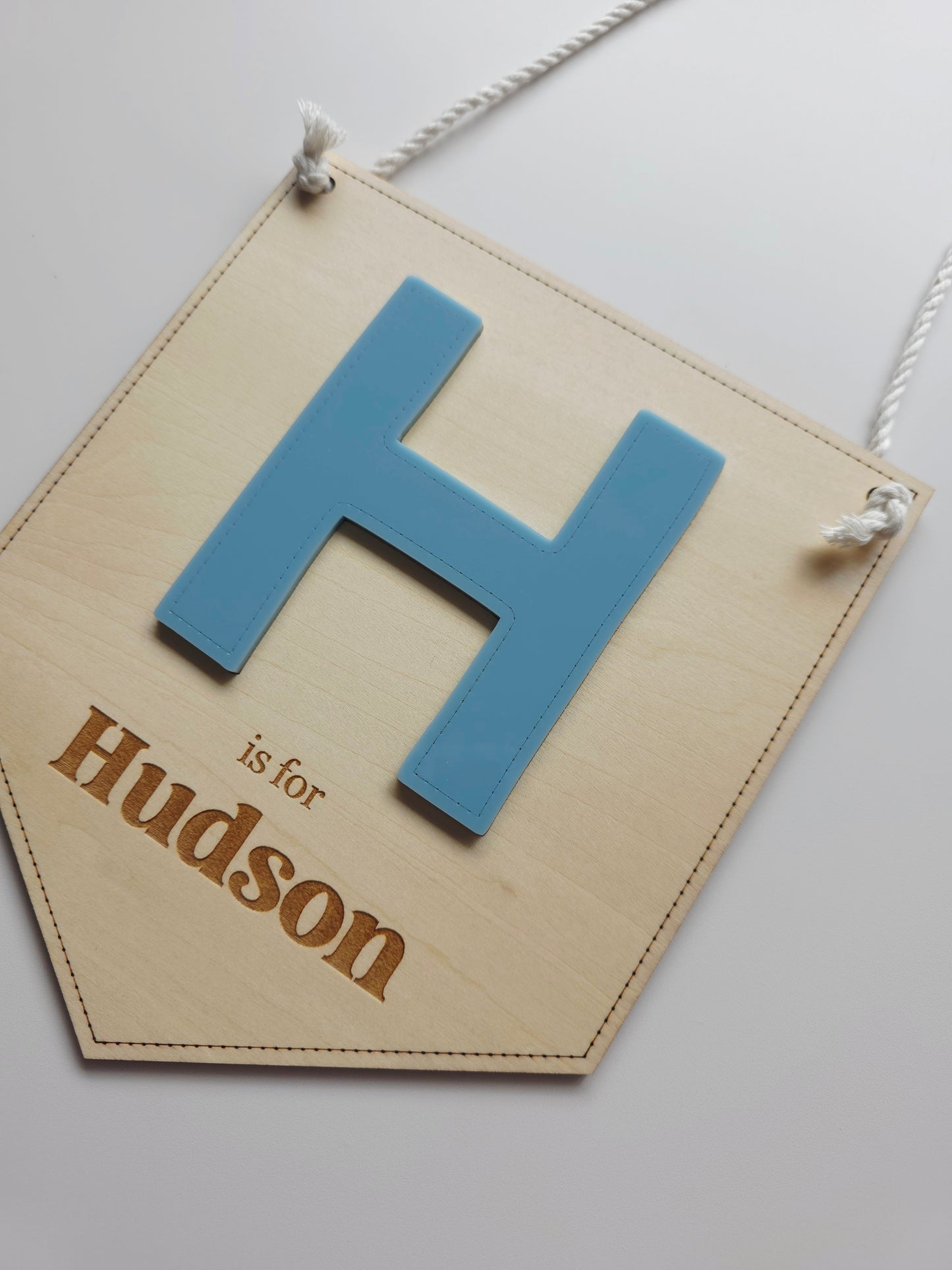 "is for" Personalised Name Hanging Banner