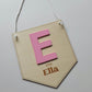 "is for" Personalised Name Hanging Banner